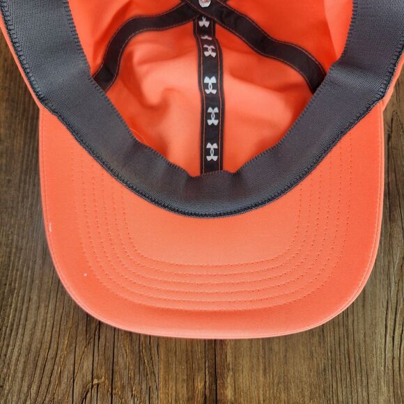 Under Armour Women's Shadow Run Hat Cap Neon Coral Orange Running Lightweight - Picture 8 of 11